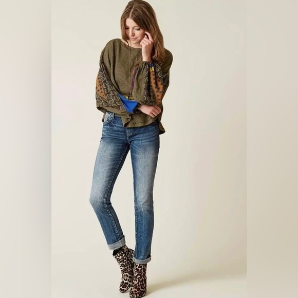 Blossom Sweater Thermal Top  Green We the free - Picture 2 of 8